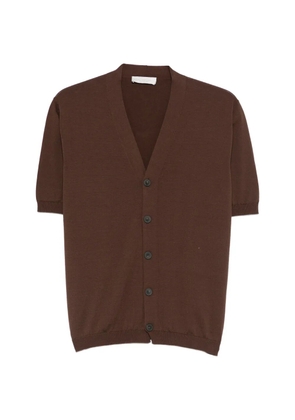 LUIGI GENTILE button V-neck cardigan - Brown