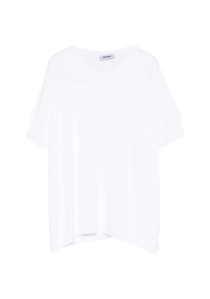 base ribbed-trim top - White