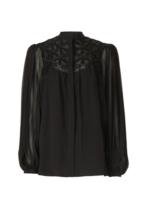 Costarellos Lorcan smocked long-sleeve blouse - Black