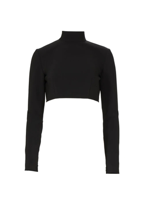 Costarellos Nelle cropped turtleneck blouse - Black