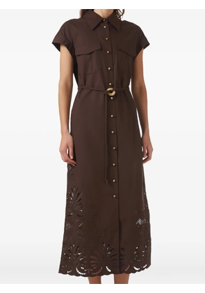 CLEA Kya embroidered midi dress - Brown