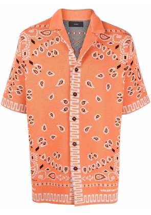 Alanui bandana-print shirt - Orange