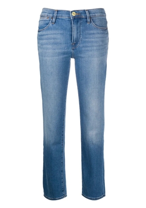 FRAME Le High straight-leg cropped jeans - Blue