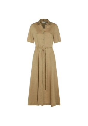Antonelli button belted midi dress - Neutrals
