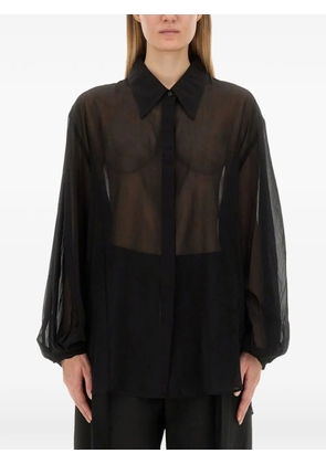 KHAITE balloon-sleeve shirt - Black