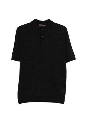Filippo De Laurentiis panelled polo shirt - Black