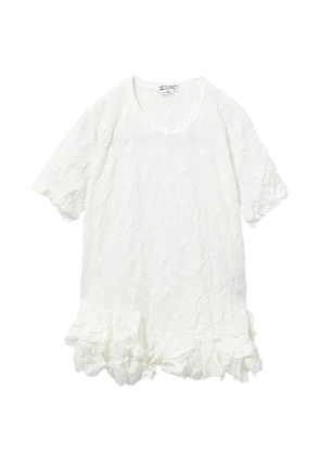 Comme Des Garçons Comme Des Garçons floral appliqué mesh T-shirt - White