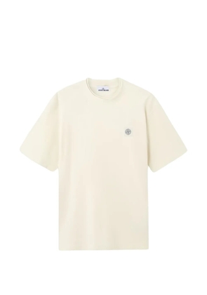 Stone Island crewneck badge-detail cotton T-shirt - Neutrals