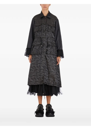 Comme Des Garçons camouflage utility-pocket coat - Black