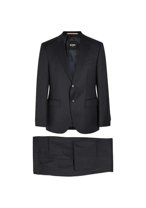 BOSS pinstripe single-breasted suit - Blue