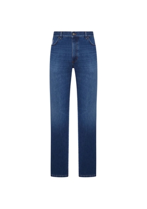 Zegna patch straight jeans - Blue