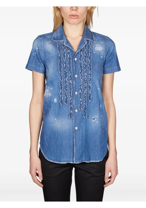 DSQUARED2 ruffled shirt - Blue