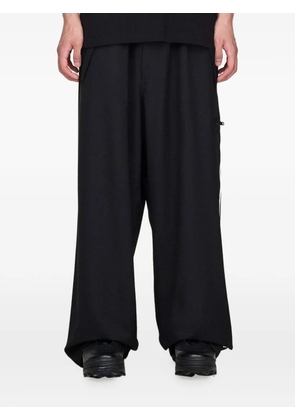 Y-3 side-stripe loose trousers - Black