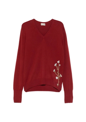 A.N.G.E.L.O. Vintage Upcycling embroidered V-neck sweater