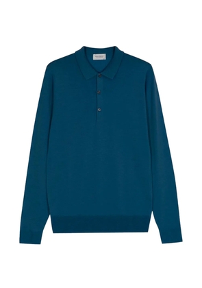 John Smedley long-sleeves polo shirt - Blue