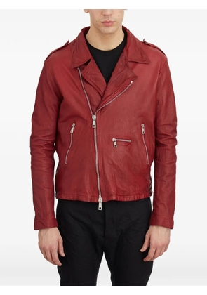 Giorgio Brato zip-up leather jacket - Red