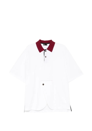 Kolor contrast-collar polo shirt - White