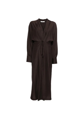 Tela Delta tie-waist midi dress - Brown