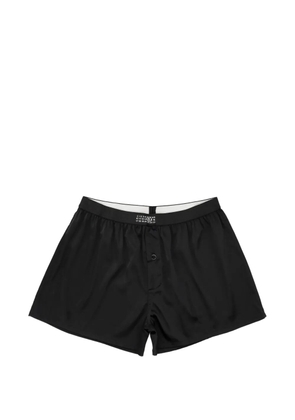 MM6 Maison Margiela washed silk boxer shorts - Black