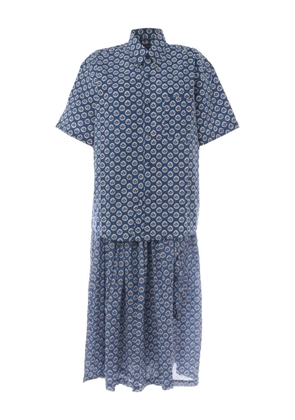 Souleiado patterned skirt suit - Blue