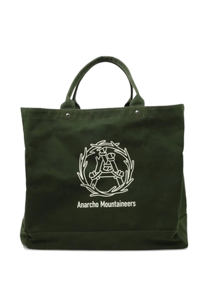 Mountain Research Anarcho Mountaineers logo tote bag - Green