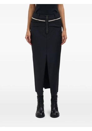 Alessandra Marchi zip slit skirt - Black