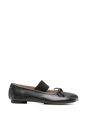 Maison Martin Margiela Pre-Owned bow-detail leather ballet flats - Black