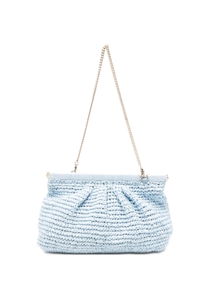 Marella Paprica woven chain clutch bag - Blue
