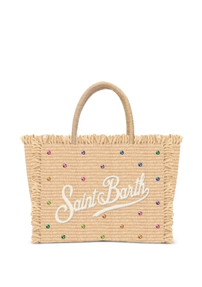 MC2 Saint Barth Colette fringed embellished tote bag - Neutrals