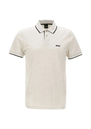 BOSS Paul contrast trim polo shirt - Neutrals