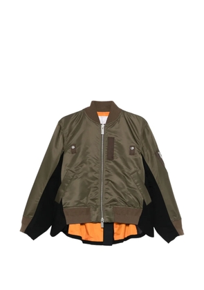 sacai zip-up jacket - Green