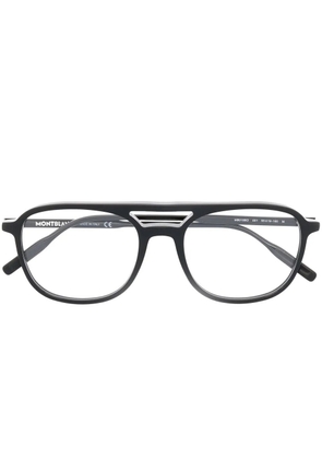 Montblanc double-bridge oversized glasses - Black