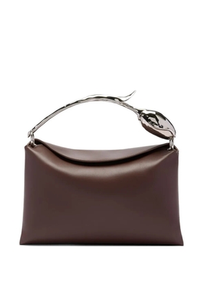 ERDEM tulip handle tote bag - Brown