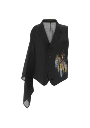 Yohji Yamamoto one-sleeve vest - Black