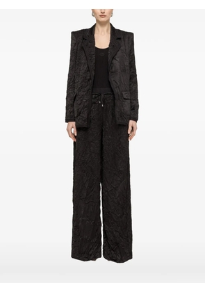 NISSA crinkle-effect blazer - Black