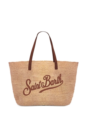MC2 Saint Barth City raffia shoulder bag - Neutrals