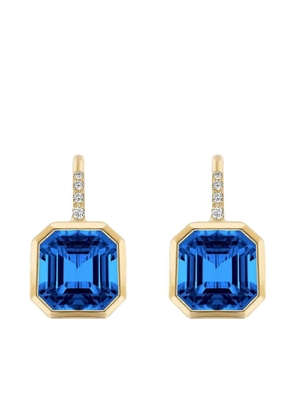 Goshwara 18K yellow gold topaz diamond earrings