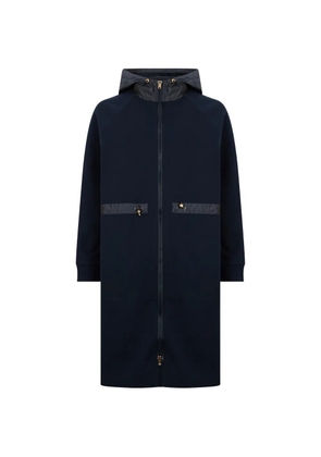 Herno hood zip-fatsening coat - Blue