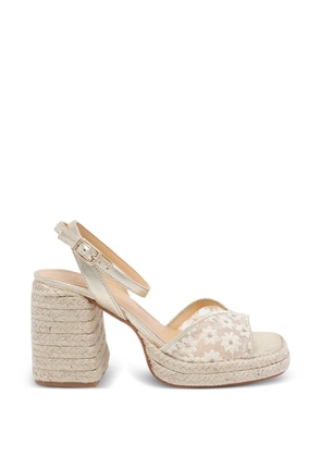 Castañer Vals flower-print sandals - White
