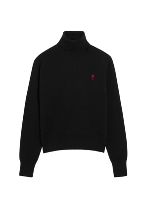 AMI Paris Ami de Coeur turtleneck black sweater
