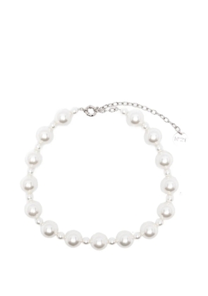 Nº21 faux-pearl necklace - Silver