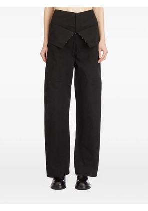 YEHUAFAN straight trousers - Black