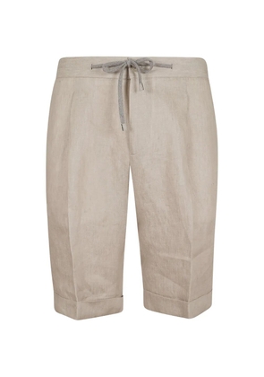 Barba drawstring turn-up shorts - Neutrals