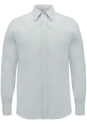 Alexander McQueen concealed placket shirt - Blue