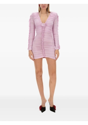 Magda Butrym ruffled V-neck dress - Purple