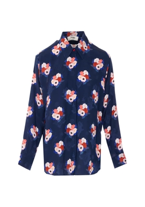 FENDI floral-print long-sleeve shirt - Blue
