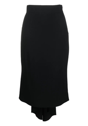 Moschino high-waisted asymmetric midi skirt - Black