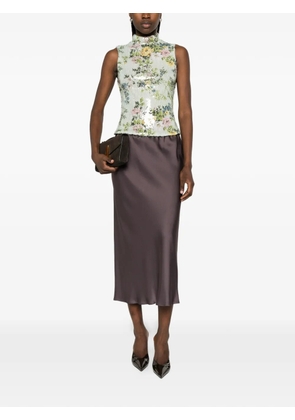 Antonelli Orinoco elastic-waistband midi skirt - Purple