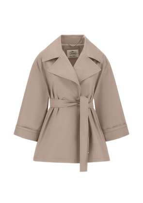 Herno double-breasted belt raincoat - Neutrals