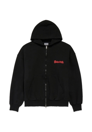 Balenciaga logo-print hoodie - Black